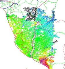 正射化斜距位移影像